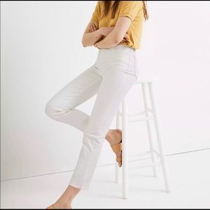 NWT MADEWELL Classic Straight Jeans in Tile White